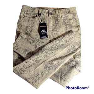NWT DKNY low rise, body hugging snake print jeggings, 10